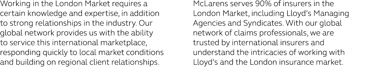 Working in the London Market requires a certain knowledge and expertise, in addition to strong relationships in the i...