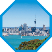 Auckland from Devonport, New Zealand (more than 3 logos)