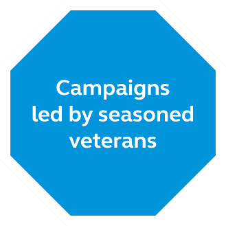 Campaigns led by seasoned veterans