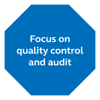 Focus on quality control and audit