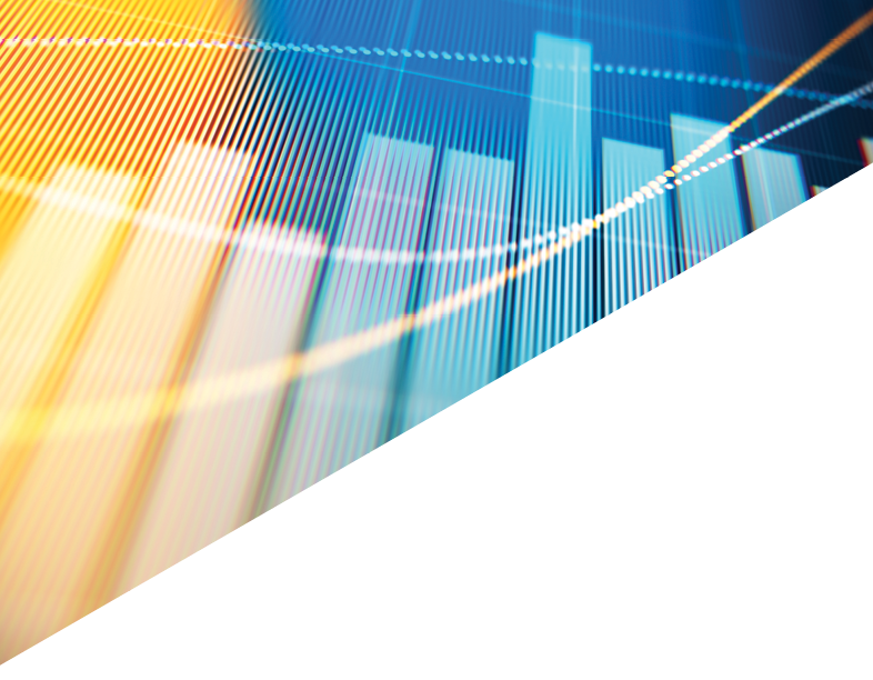 Financial data analysis graph showing search findings. Selective focus. Horizontal composition with copy space.